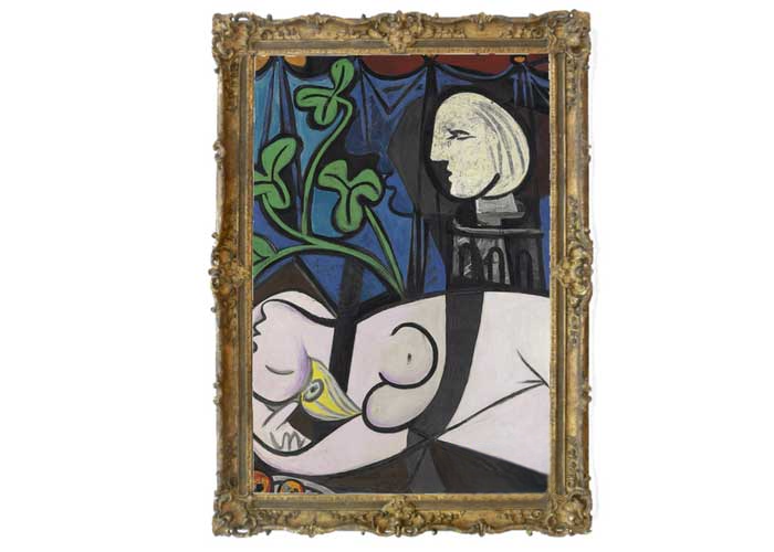 ciplak yesil yapraklar ve bust nu au plateau de sculpteur pablo picasso photoroom